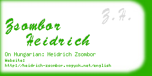 zsombor heidrich business card